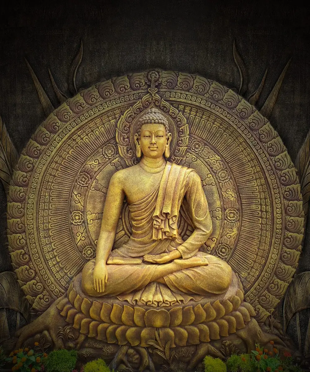 Saints and gurus artwork RELIG-07, shown in a lit GRID frame