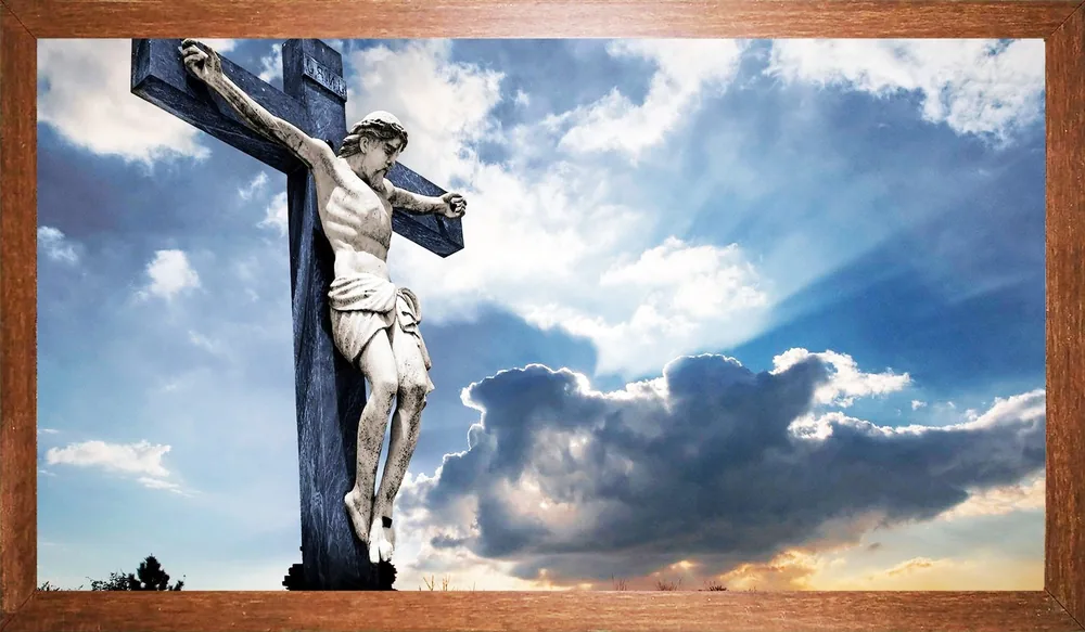 The Crucifixion, lit